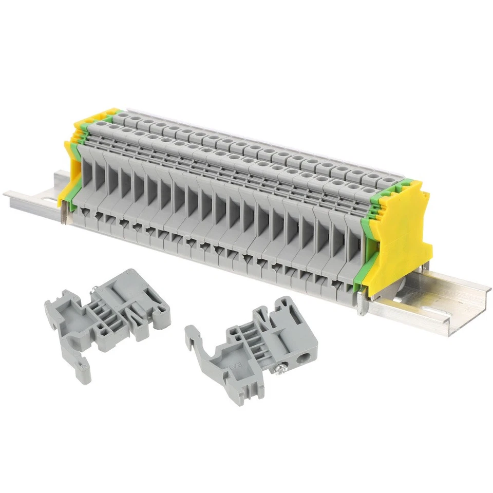 CIRCLE- Din Rail Kit Jumper Wire Connector Screw Terminal Block End Brackets