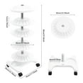 thumbnail image 3 of Household 5 Tiers Nail Polish Rotating Trolley Display Rack, Cosmetic Display Organizer Lipstick Shelf, Oil Organizer Rack, Nail Polish Racks Stand with Wheels for Pedicure Spa Nail Salon White, 3 of 11