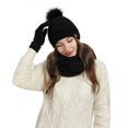 thumbnail image 4 of Lnzyyephy Women's Winter Knitted Hat with Scarf Gloves Socks 4 Pcs Sets Thick Warm Suits Winter Accessories, 4 of 8