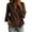 Coffee #107, variant on Womens V Neck Shirts with Hem Bell Sleeves and Loose Fit Collar Red XL
