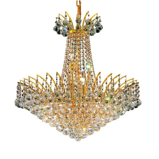 Elegant Lighting Victoria 24" 11 Light Royal Crystal Chandelier