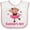 White and Pink, variant on Inktastic Gammy's Girl monkey Girls Baby Bib
