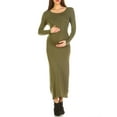 thumbnail image 2 of Women's Maternity Long Sleeve Maxi Dress - Extended Sizes Available, 2 of 3
