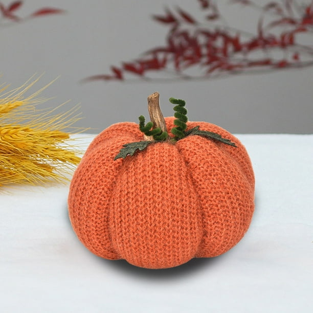 Cojines Decorativos con Forma de Calabaza | Cojín Decorativo Otoñal | Decoración para Halloween y Acción de Gracias | 20X15Cm Poliéster | para Fiestas, Hogar y Oficina | 1 Unidad | Naranja, Blanco, A