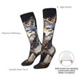 thumbnail image 4 of Rateoe Oil Painting Tribal Wolf Pattern Women’s Knee High Crew Socks,Trouser Socks Comfortable, Breathable, Moisture-Wicking and Soft, 4 of 6