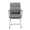 thumbnail image 2 of Scranton & Co Chaise d'Invité en Métal Transitionnel CaressoftPlus Gris/chrome, 2 of 6