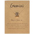 thumbnail image 1 of Twelve Constellation Necklace Black Dripping Oil Constellation Card Clavicle Chain, 1 of 9