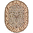 thumbnail image 3 of Traditional Area Rug (5'3'' x 7'3'' Oval) Border Blue, Beige Living Room Easy to Clean, 3 of 5