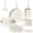 17pcs White large size, variant on Gipp 21 Piece Ceramic Pots and Pans Set Non Stick, Cookware Set with Detachable Handles, Safe for Ovens and Dishwashers,Induction Cookers RV Kitchen