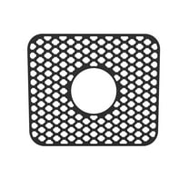 Kehuo QiLai01 Silicone 13.79" x 11.82" Sink Mat, Black