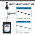 thumbnail image 4 of ID Badge Holder with Retractable Lanyard,Premium Leather Name Badge Holders,Adjustable ID Card Holder with Zipper Pocket for Offices&School ID,Credit&Access Card (Black), 4 of 4