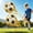 Yellow, variant on 2Pcs Soccer Kick Trainer, Football Return Trainer Net, Adjustable Bungee Soccer Training Net, Hands-Free Solo Practice Equipment for Ball Control, Juggling, Kicking for Kids Youth Adults, Black