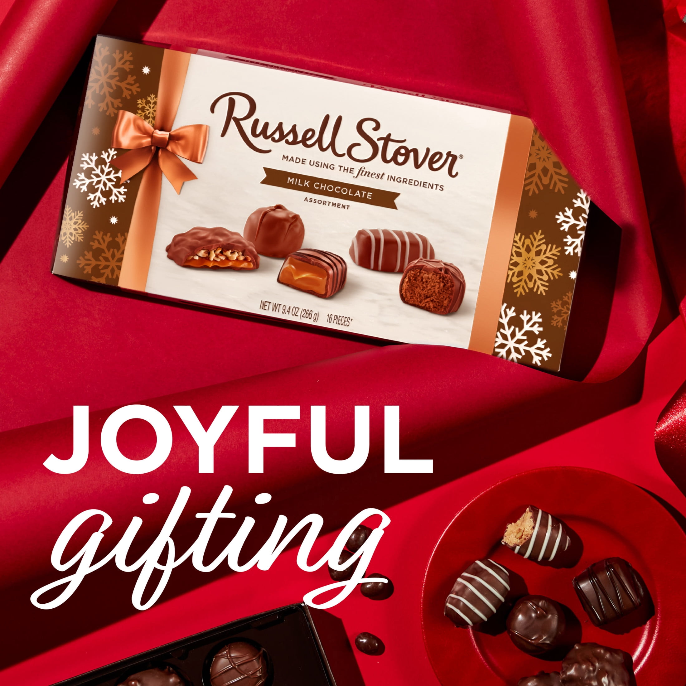 (2 pack) RUSSELL STOVER Christmas Milk Chocolate Candy Assortment Gift Box, 9.4 oz.