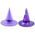 thumbnail image 1 of Sombrero resplandeciente de Halloween Niños Fiesta de adultos Fiesta de baile Vestir Sombrero de bruja Wmkox8yii fhajkh1389, 1 of 3