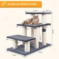 thumbnail image 4 of Pet Stairs SOCATER, 3 peldaños para perros y gatos, 20 pulgadas, color gris, 4 of 7
