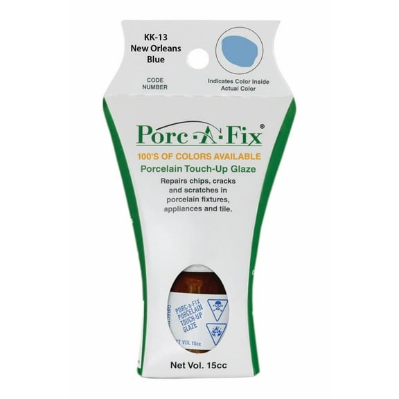 Porc-A-Fix Touch-Up Repair Glaze Kit to Match Kohler, New Orleans Blue (KK-13)