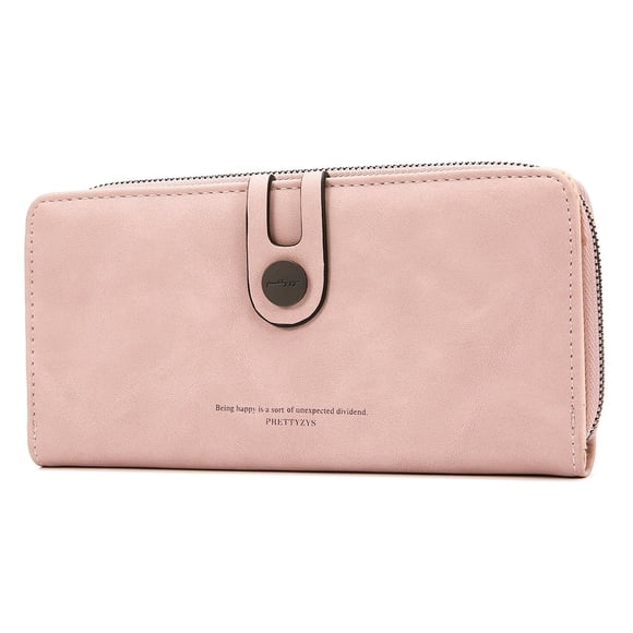 Wallet Women Sweet Elegant Long Wallet Wallet Women With Zipper Light Pink