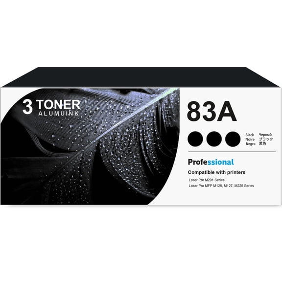 83A CF283A Toner Cartridge Black 3-Pack Compatible for 83A CF283A Toner Cartridges for Laser Pro M201, Laser Pro MFP M125, M127, M225 Series Printer