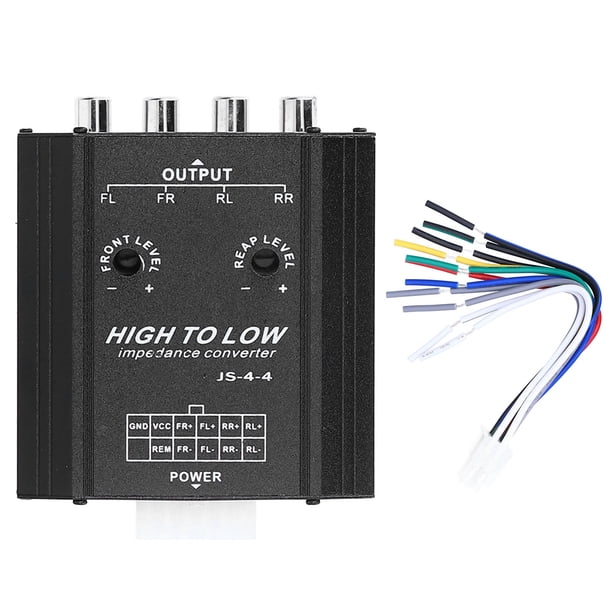 Convertidor amplificador ANGGREK de 4 canales 12V alta fidelidad para automóvil