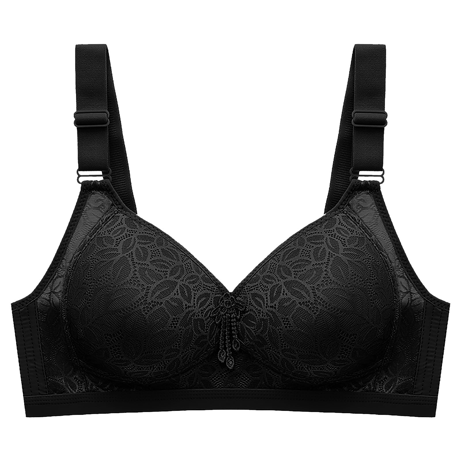 Buy BAICLOTHING Womens Full Coverage Non Padded Underwire Minimizer Lace  Sheer U/W Bra Lingerie for 34 36 38 40 44 DD DDD F G Black Cup Size F Bands  Size 42 at