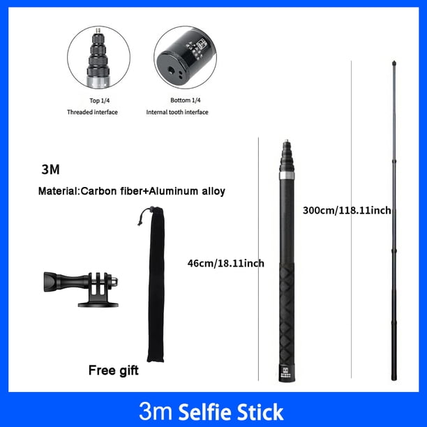 For Insta360 x5 x4 x3 Carbon Fiber Invisible Selfie Stick 1.5m 3m Bullet Time Bundle Tripod Handle for Insta 360 Accessories