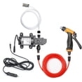 thumbnail image 1 of Bomba de hidrolavadora eléctrica inteligente portátil Bang4buck de 100 W, 160 PSI, 12 V, potente kit de lavado con manguera de PVC de 6,5 m para el hogar, el coche, el jardín y proyectos (100 W, mangu, 1 of 5