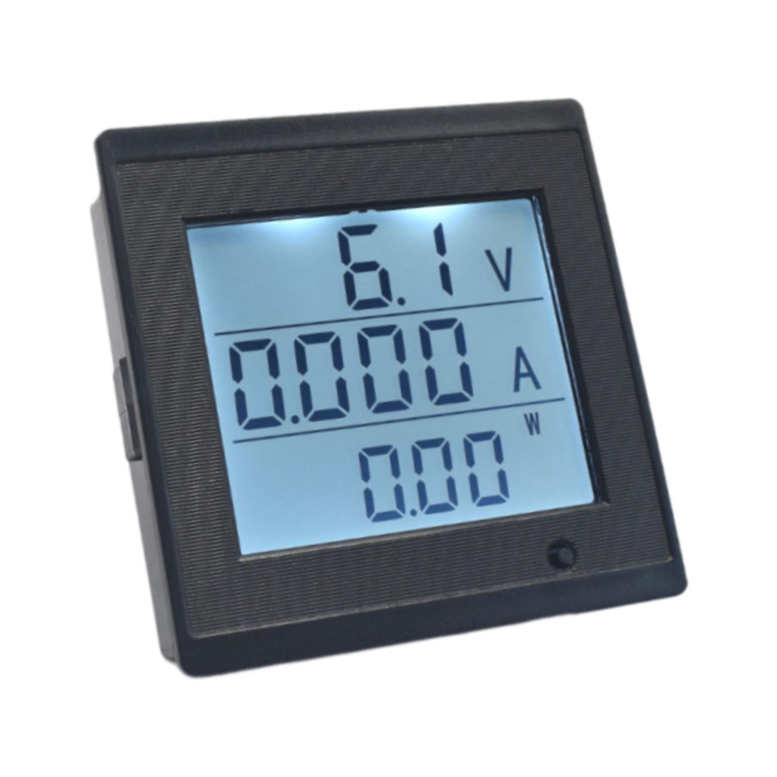Digital Voltmeter Ammeter Power Meter LCD Display Compact Overload Protection for Electrical Measurement Tool