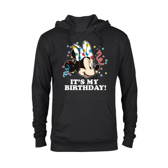 Disney Minnie Mouse It's My Birthday - Pullover Hoodie for Adults -Customized-Black