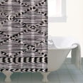 thumbnail image 4 of Black Geometric Diamond Striped Pattern Shower Curtain 36"x72" ,Bathroom Decorative Shower Curtains Set with 12 Hooks,Modern Waterproof Washable Shower Curtain, 4 of 6