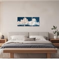 thumbnail image 4 of ZHONGYUTONG 3 Piece Clouds Canvas Wall Art Blue Sky White Clouds Pictures Nature Landscape Artwork Print Modern Poster for Living Room Decor Framed (24.00" x 36.00" x 3PCS), 4 of 5