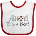 thumbnail image 3 of Inktastic Ahoy It's a Boy Boys Baby Bib, 3 of 4
