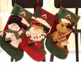 thumbnail image 3 of Wosthever Canotaje medias de Navidad árbol de Navidad decoración bolsa decoración colgante gran capacidad Santa Claus alce calcetines soporte Muñeco de nieve, 3 of 6