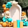 thumbnail image 4 of Juego de globos RUBFAC de látex azul turquesa, 129 unidades con arco de guirnalda, 4 of 6
