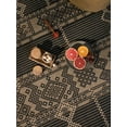 thumbnail image 3 of Furnish My Place Outdoor Collection Geometric Pattern Rug - 5 ft. 3 in. x 7 ft. 6 in. Charcoal, Bohemian Water Proof Carpet for Living Room, Patio, 3 of 7