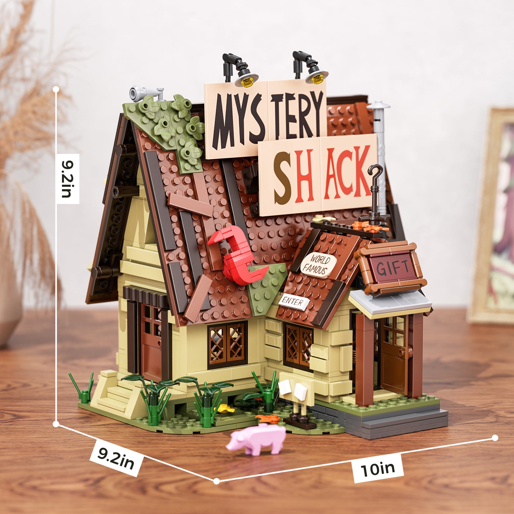 Mysterys Shack Building Block Set Cartoon Gravityed Falls House Building Kit Compatible with Lego DIY Model Display Collection Gift for Adult and TV Fans (965pcs)