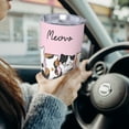 thumbnail image 6 of Picia Cute Cats Pattern 20 oz Tumbler Stainless Steel Vacuum Insulated Coffee Ice Cup Double Wall Travel Flask Dual Lid Water Bottle, Eco-friendly Car Cup-Without Straw, 6 of 8