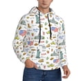 thumbnail image 2 of Goofa America Landmarks for Men's Hooded Sweatshirt - Lightweight Pullover Hoodie with Kangaroo Pocket, Perfect for Everyday Wear-X-Large, 2 of 7