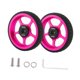 thumbnail image 2 of Ruedas fáciles para la rueda de rodillo de bicicleta plegable con pieza de reemplazo de tornillo Aleación de aluminio de neumático liviano estable Cuerpo grueso rosa, 2 of 8