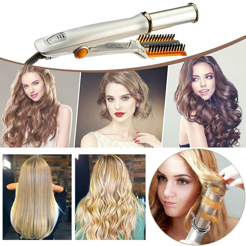 2 in 1 Hair Straightener & Curler - 3 Heat Settings, 60-Second Heat-up, Auto-Off, Dual Voltage, Swivel Cord, Travel-Friendly & Easy to Use