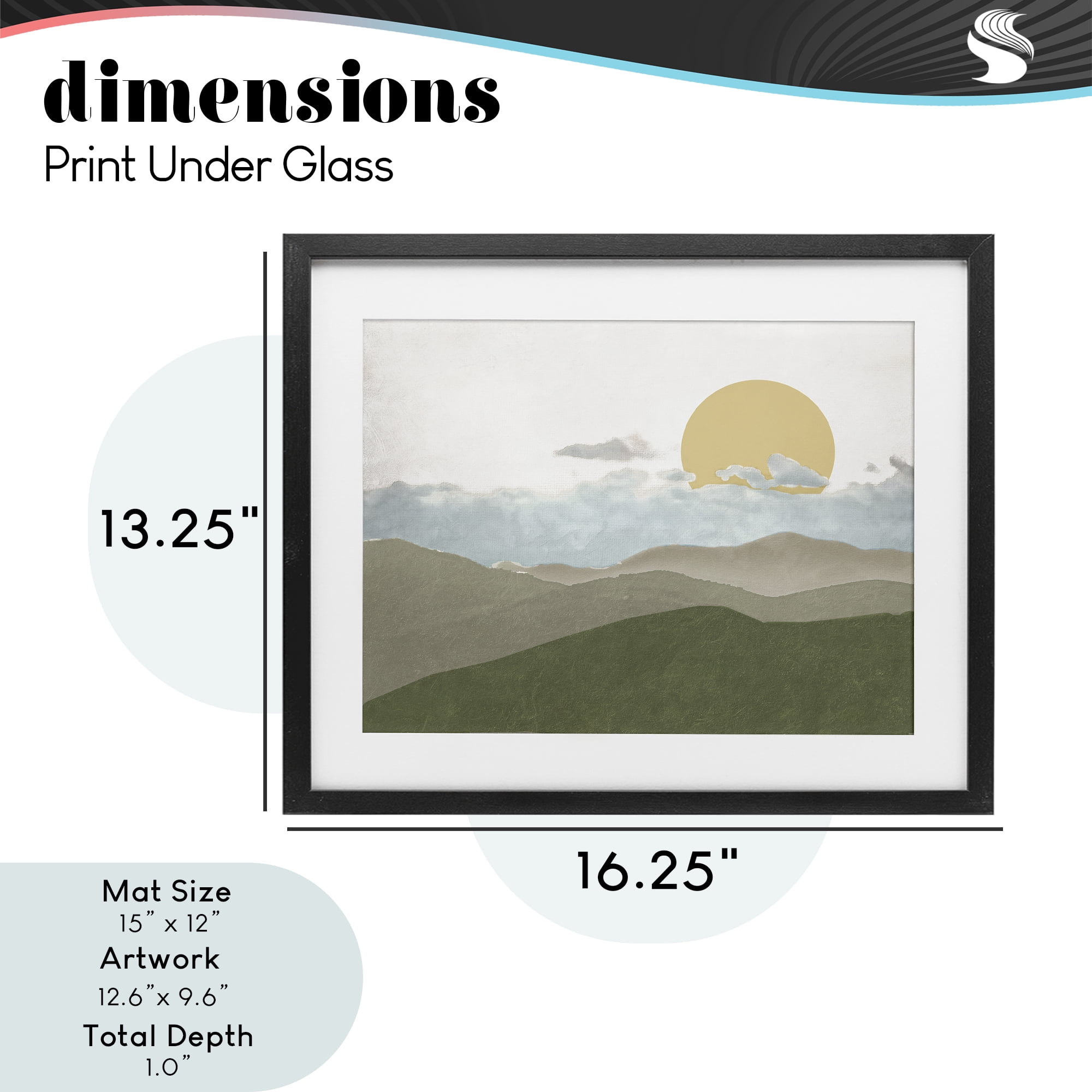 Stupell Industries Earthen Dreams Sunrise Black Framed Print Under Glass, design by Elizabeth Medley