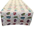 thumbnail image 3 of Cotton Print Table Runner Cars and Trucks White, 3 of 3