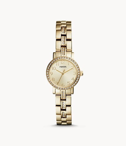 Fossil BQ3372 Shae Mini Three-Hand Gold 