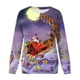 thumbnail image 3 of Chandail de Noël pour Femme à Col Rond, Chandail Chaud, Veste Mi-Longue, Chandail Mode Imprimé, Fermeture à Manches Longues, Cardigan, Manteau de Fête de Noël, 3 of 4