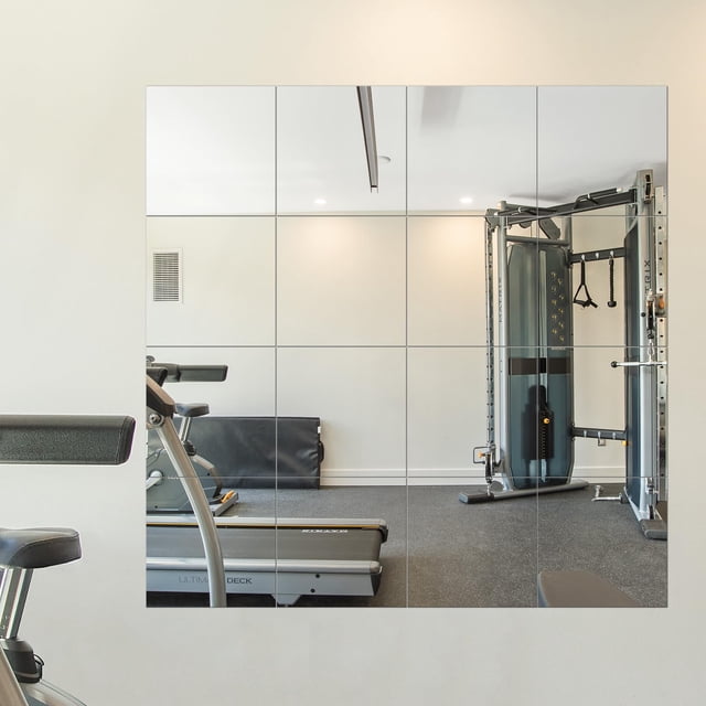 Espejo de pared Delma Home Gym de cristal, 30,5 x 30,5 cm