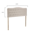 thumbnail image 4 of Miekor Upholstered Queen Headboard, Button Diamond Tufted Headboard with Adjustable Height and Solid Wood Leg, Linen Fabric Padded Headboard for Queen Size Bed, Mordern Head Board, Beige B5A0383, 4 of 5