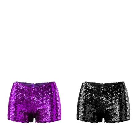 Wijhcboe 2 Pack New Cotton Shorts for Women Sequins Beads DS Performance plus Size Boy Shorts Underwear for Women Dress Women s Performance Dress Swimming Shorts for Women Set Seamless Shorts for Wo