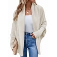 thumbnail image 2 of Women'S Cardigan Sweaters Oversized Chunky Knit Slouchy Wrap Batwing Open Front Outwear Coat Apricot XL, 2 of 8