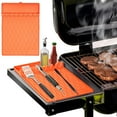 thumbnail image 6 of Clearance Rack under $5,Grill Mats For Outdoor Grill Accessories For Griddle Large Silicone Spatula Mat With Drip Pad For Kitchen Countertop Grill BBQ Caddy Cutlery Holder, 6 of 6
