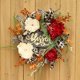 thumbnail image 1 of de flores artificiales de peonía de tela de 18 pulgadas para puerta de , s de flores con nudo de lazo para la decoración de Soledad coronas de la puerta, 1 of 10