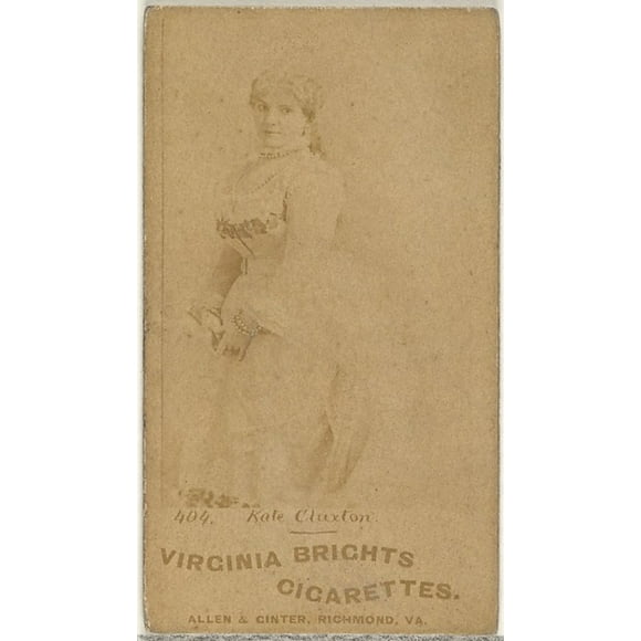 Card 404, Kate Claxton, from the Actors and Actresses series (N45, Type 1) for Virginia Brights Cigarettes Poster Print (18 x 24)